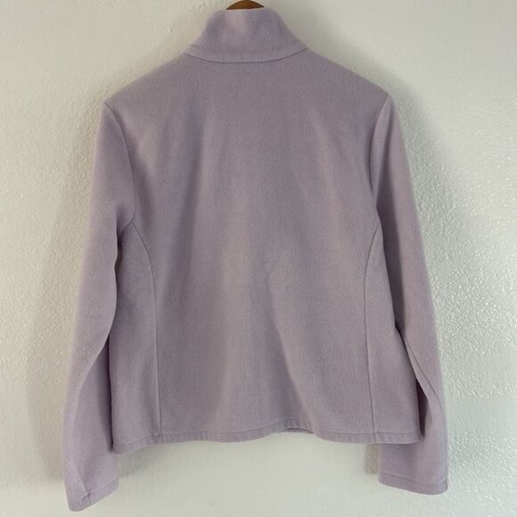 Izod Lavender Hoodie puffer Quilted  size L Jacket Pockets - Picture 2 of 4